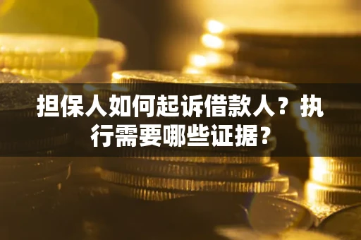 济南担保人如何起诉借款人？执行需要哪些证据？