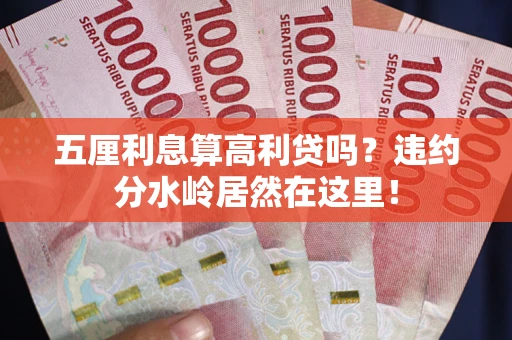 济南五厘利息算高利贷吗？违约分水岭居然在这里！